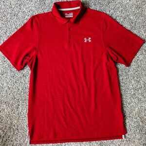 Red Collared Under Armour Shirt (Mens M)
